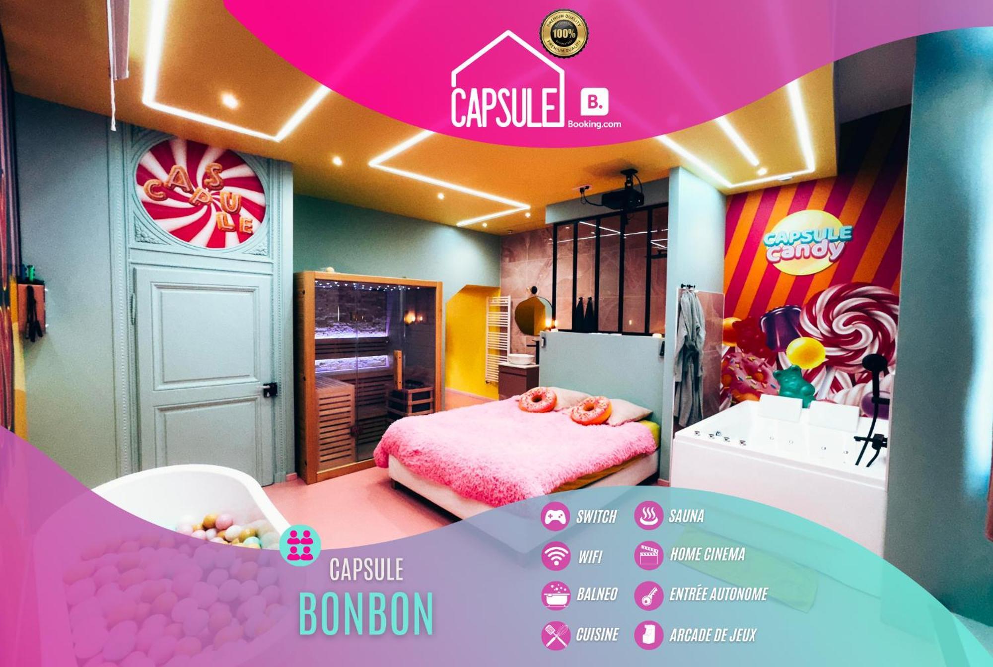 Capsule Bonbon - Balneo - Sauna - Billard - Nintendo Switch Douai Exterior photo